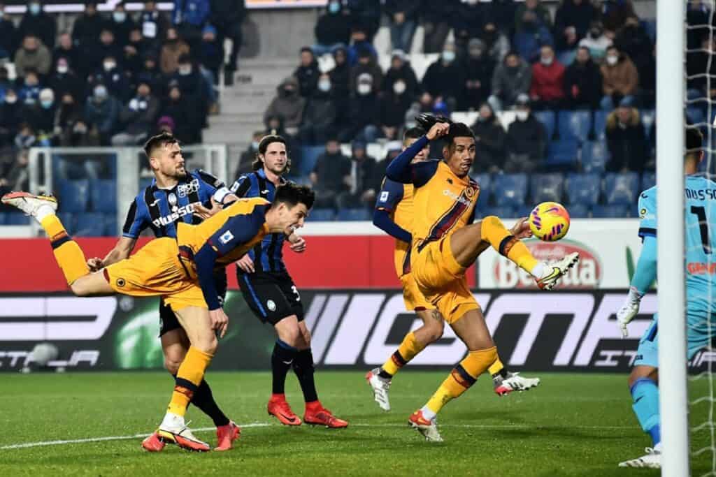 gol Chris Smalling, Atalanta-Roma