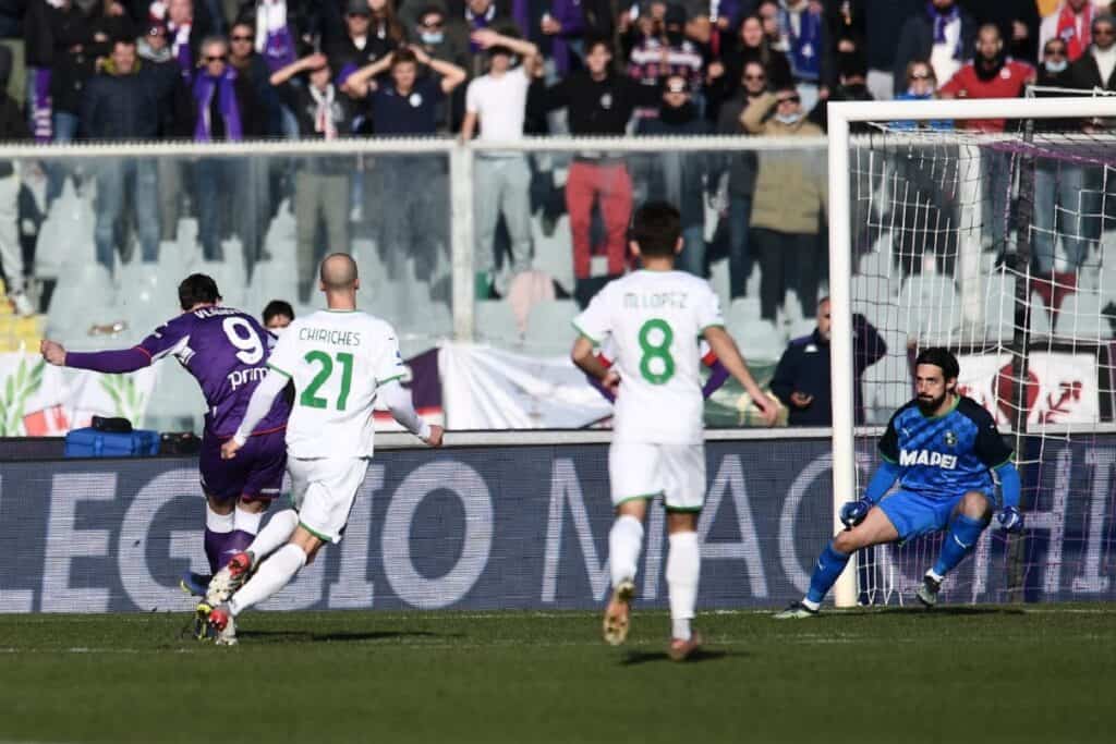 gol Vlahovic, Fiorentina-Sassuolo