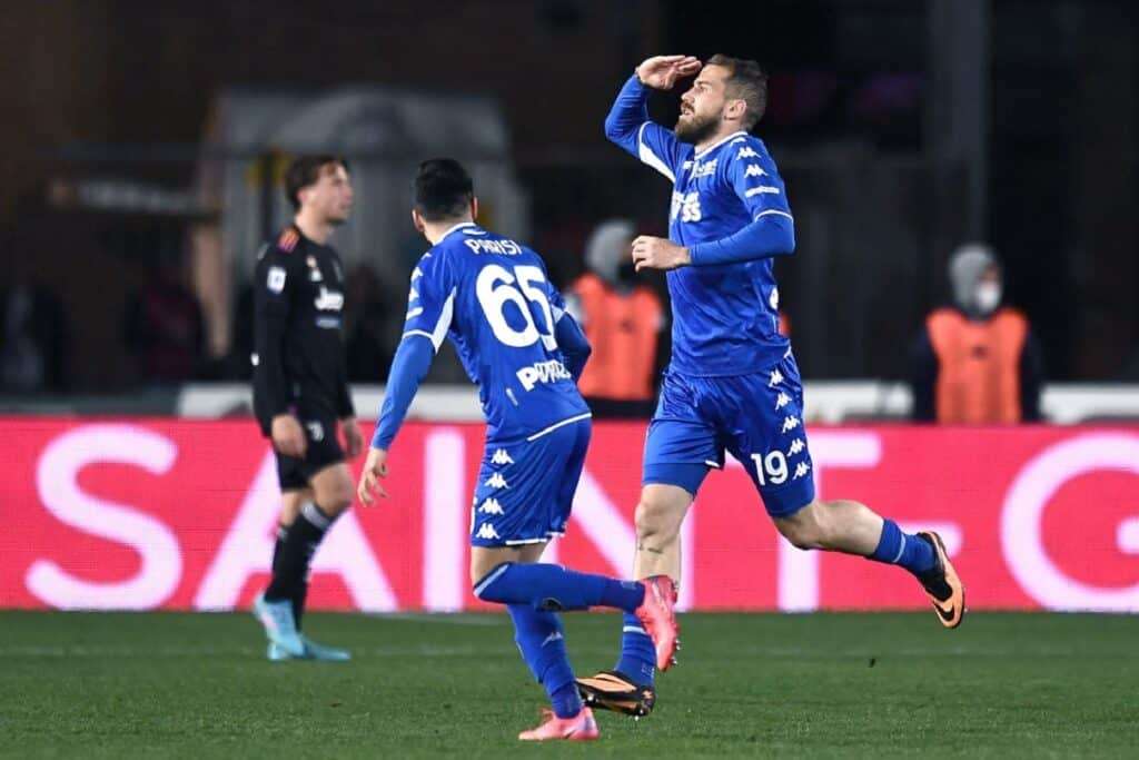 esultanza gol La Mantia, Empoli-Juventus