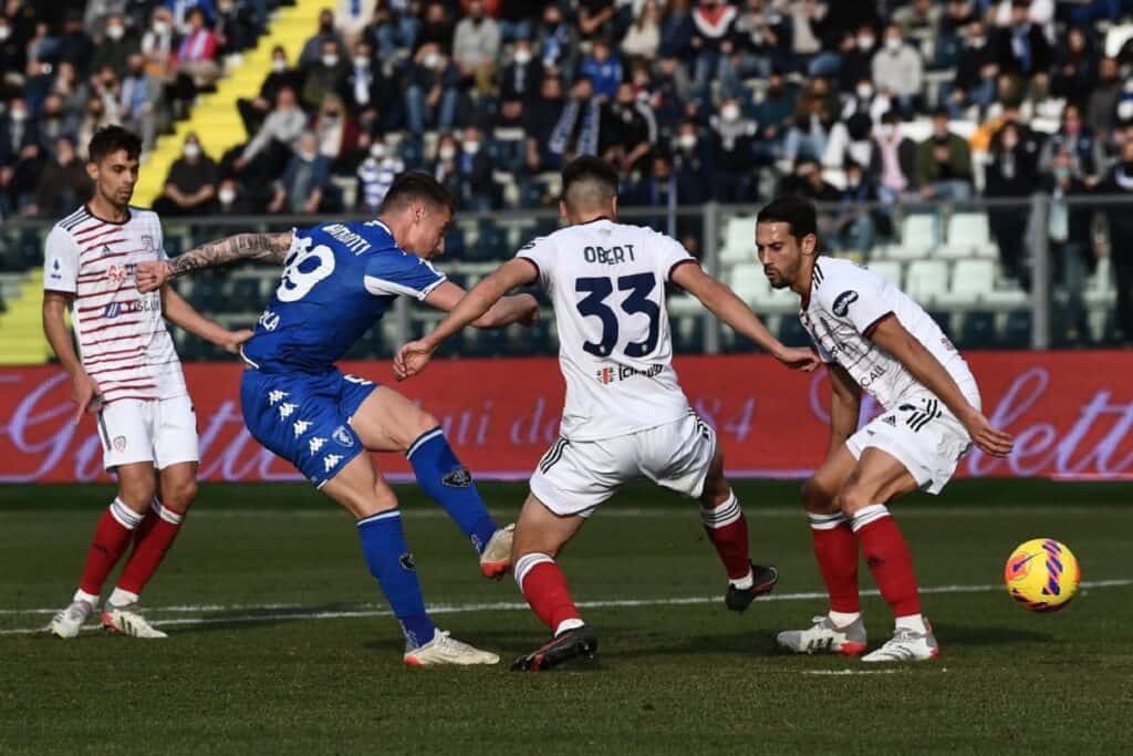 gol Pinamonti, Empoli-Cagliari