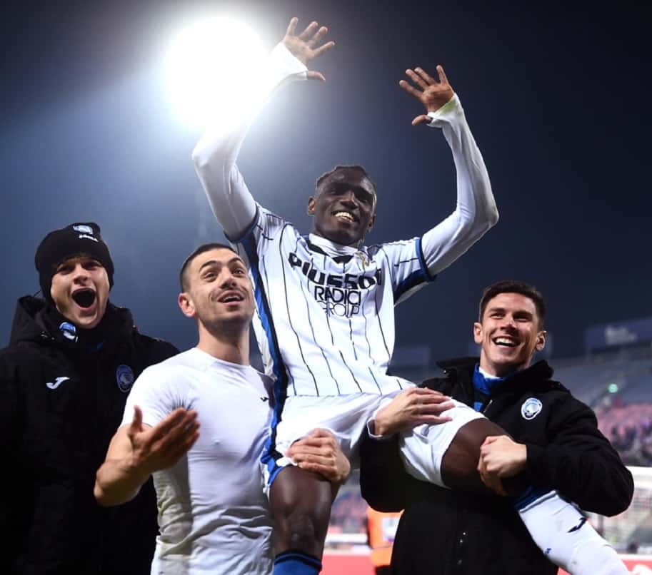 esultanza Moustapha Cissé, attaccante Atalanta