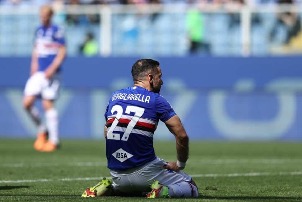delusione Quagliarella, attaccante Sampdoria