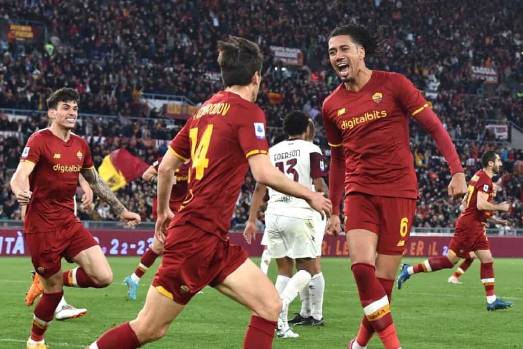 esultanza gol Chris Smalling, Roma
