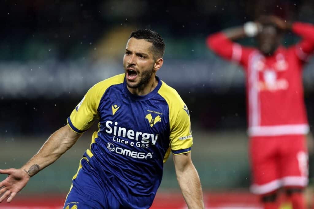 esultanza gol Gianluca Caprari, Verona
