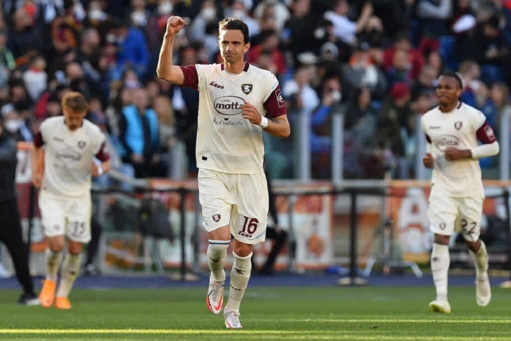 esultanza gol Ivan Radovanovic, Salernitana