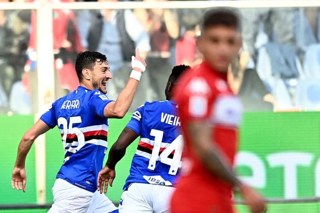 Esultanza gol Ferrari, Sampdoria-Fiorentina