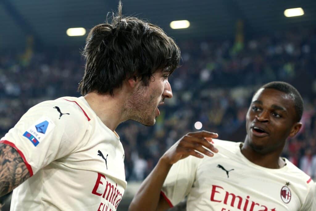 Esultanza gol Tonali, Verona-Milan