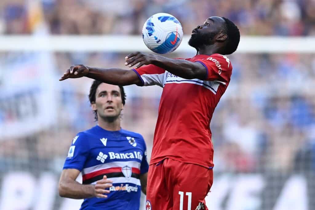 Ikone-Augello durante Sampdoria-Fiorentina