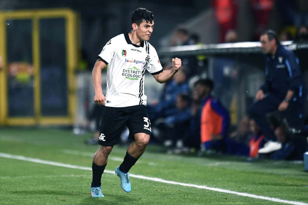 esultanza gol Agudelo, Spezia-Lazio