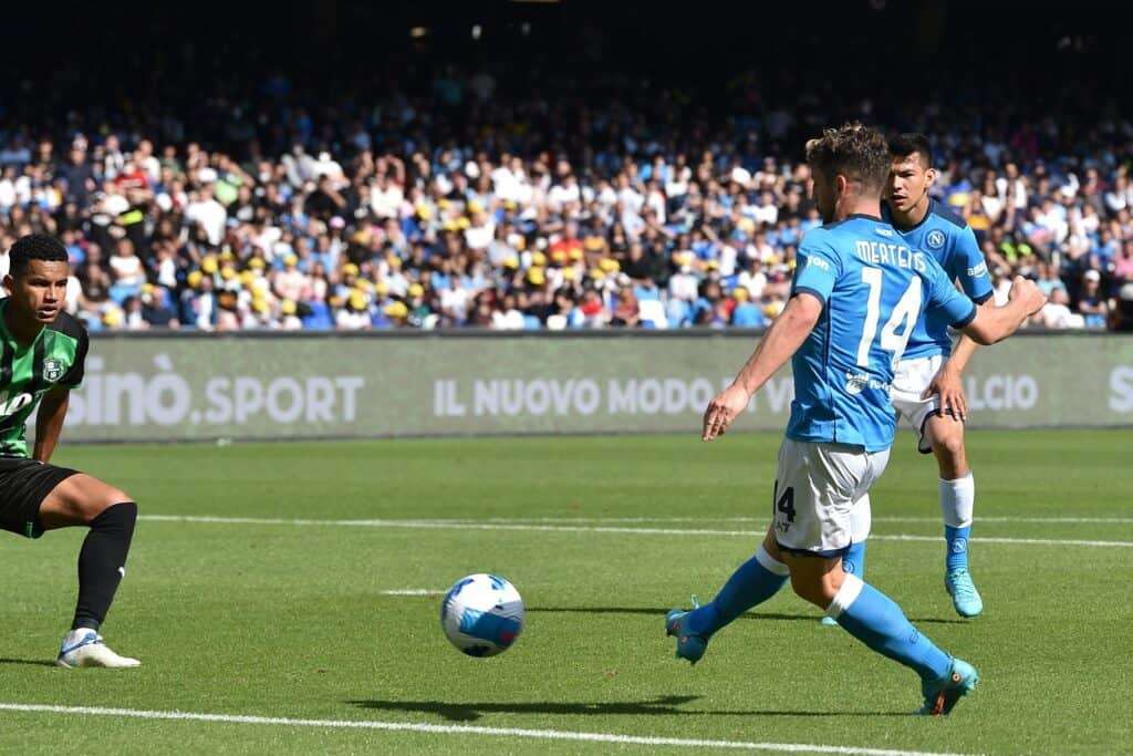 gol Dries Mertens, Napoli-Sassuolo