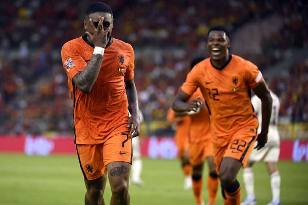 Esultanza Steven Bergwijn, Belgio-Olanda