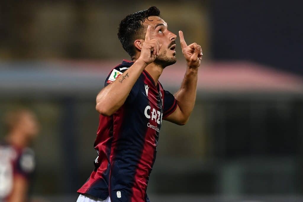 esultanza gol Sansone, Bologna-Cosenza