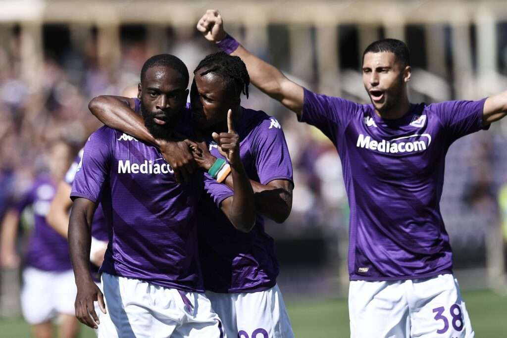 esultanza gol Ikoné, Fiorentina-Verona