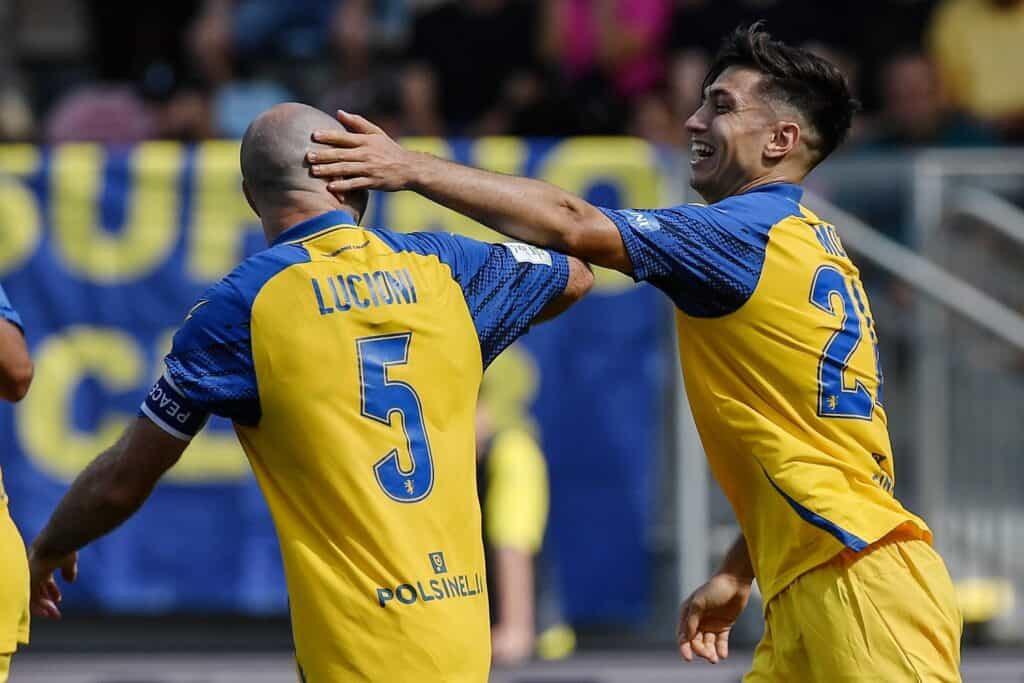 esultanza gol Moro, Frosinone-Palermo