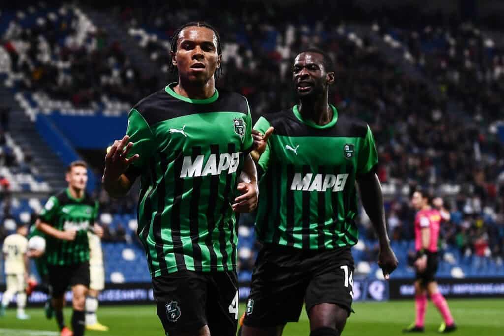 esultanza gol Laurentié, Sassuolo-Verona