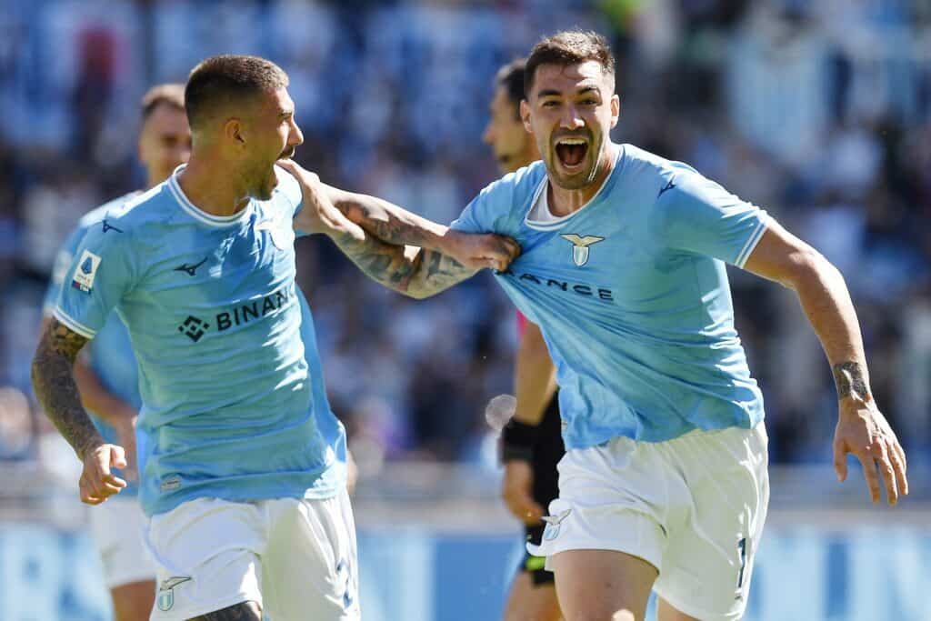 esultanza gol Romagnoli, Lazio-Spezia