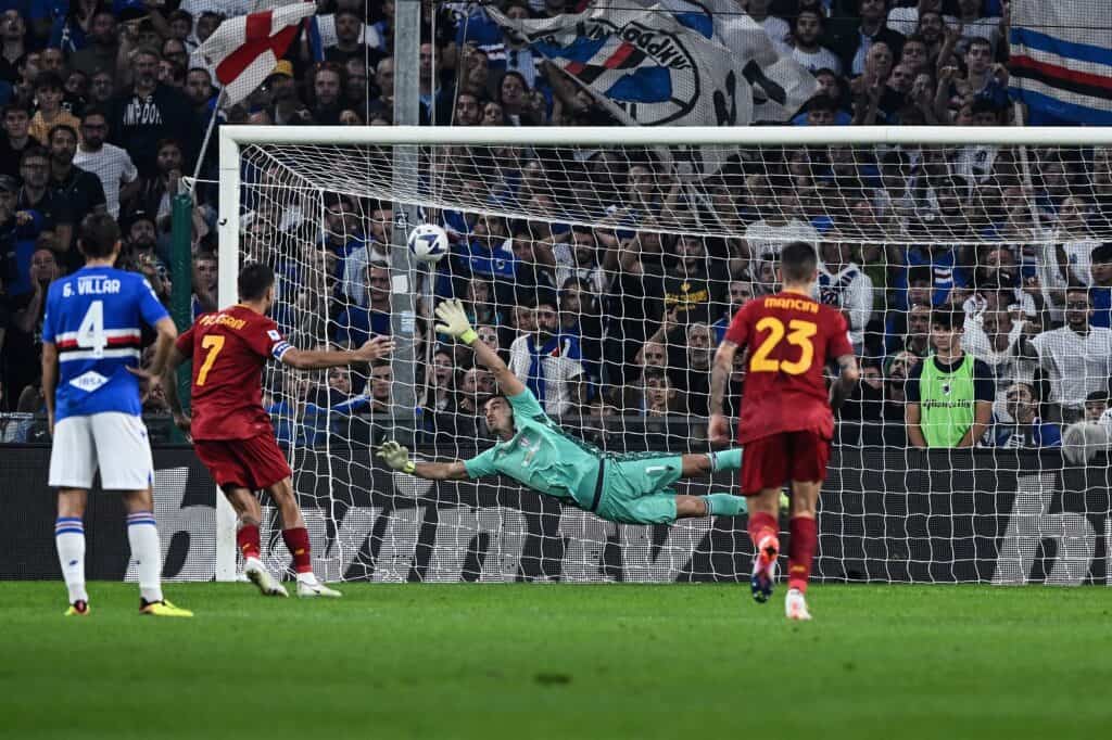 gol Pellegrini, Sampdoria-Roma