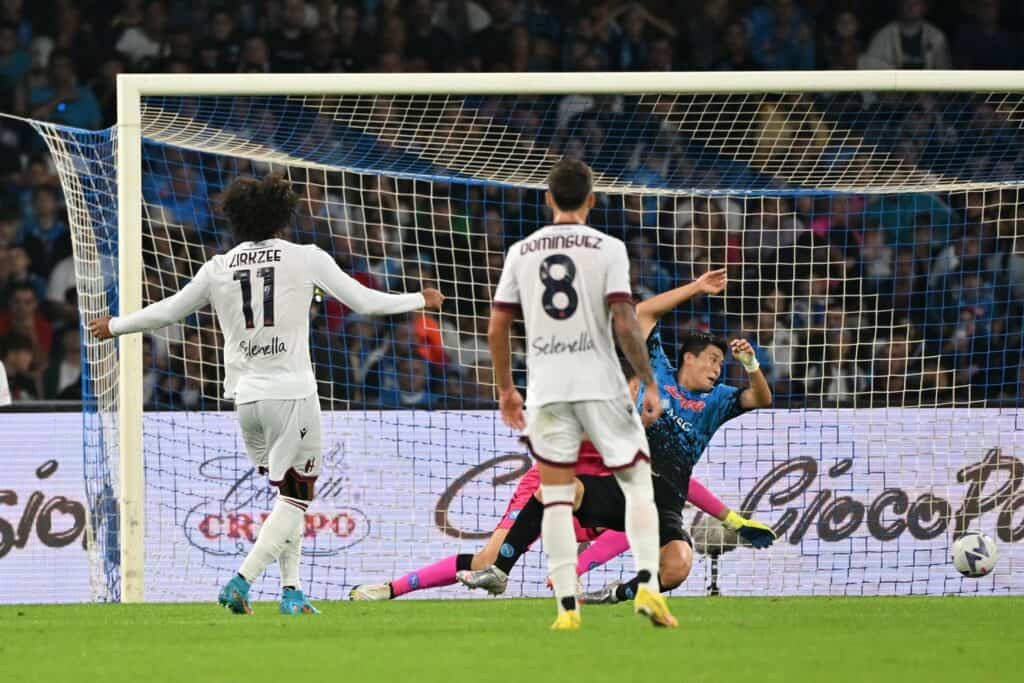 gol Zirkzee, Napoli-Bologna