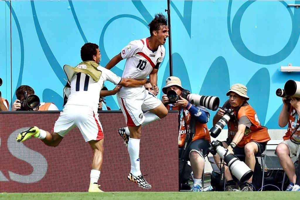 Esultanza gol Bryan Ruiz, Costa Rica