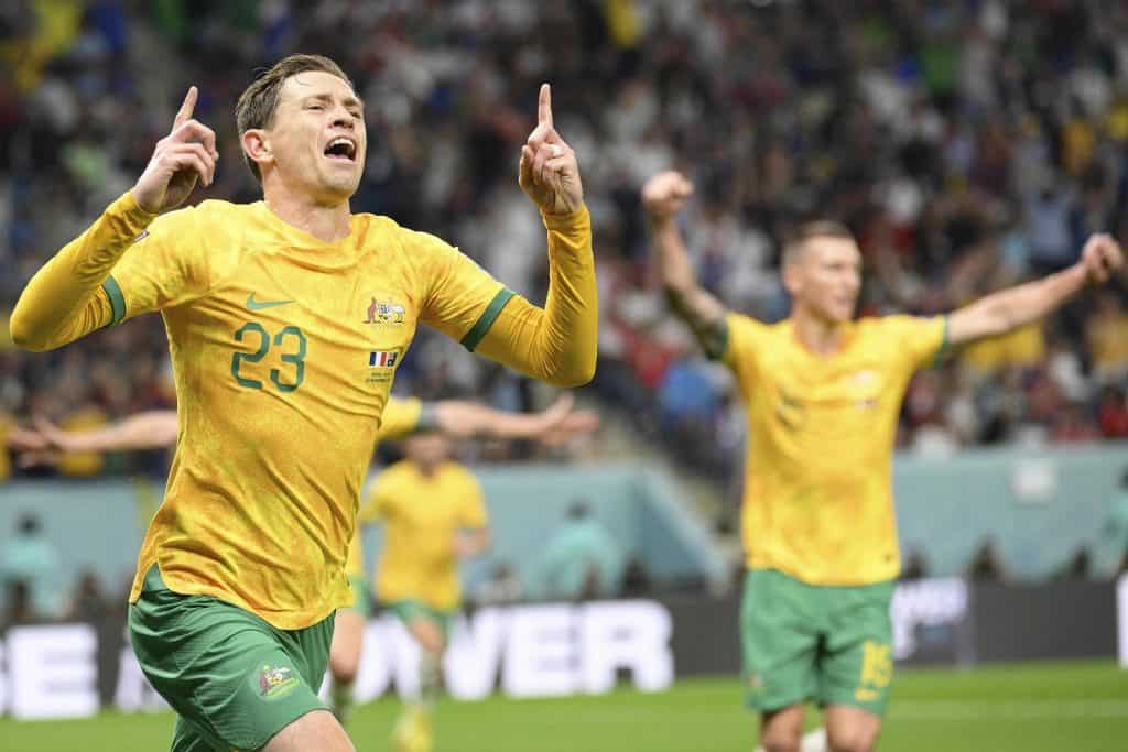 Esultanza gol Goodwin, Francia-Australia