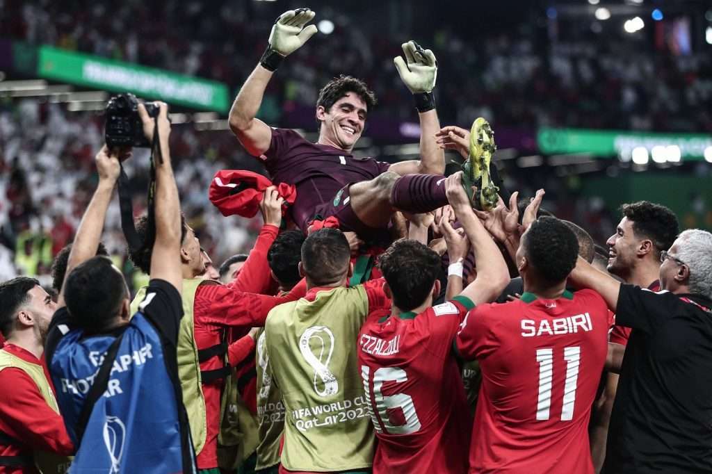 Bounou, esultanza portiere Marocco