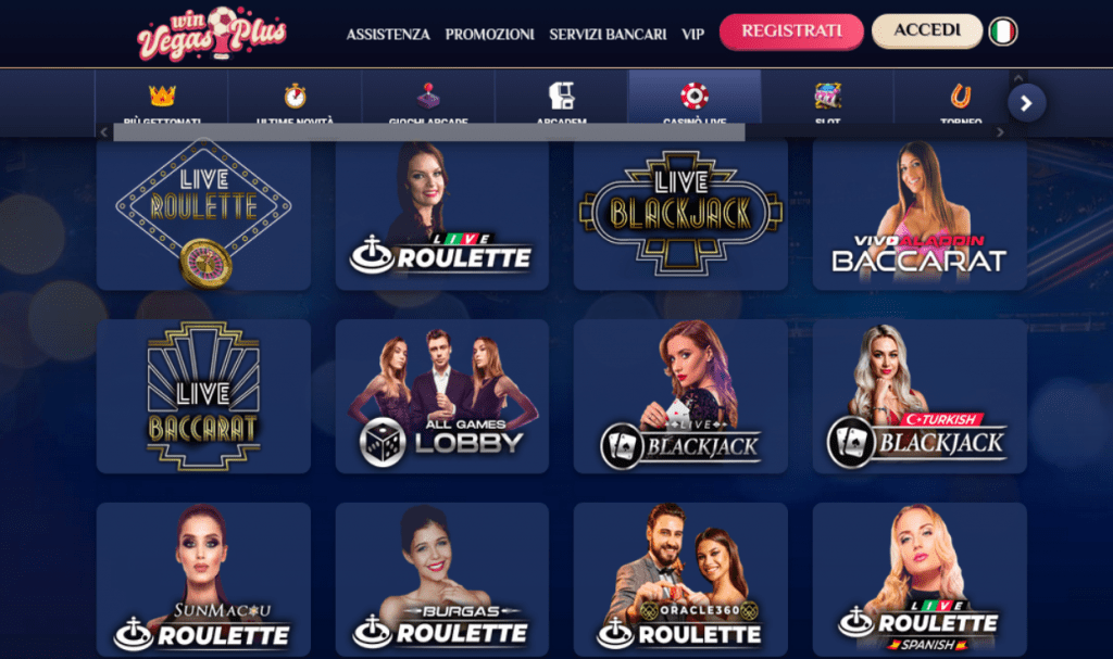 Casinò Live Vegas Plus