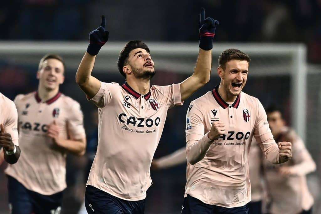 Esultanza gol Orsolini, Bologna-Atalanta