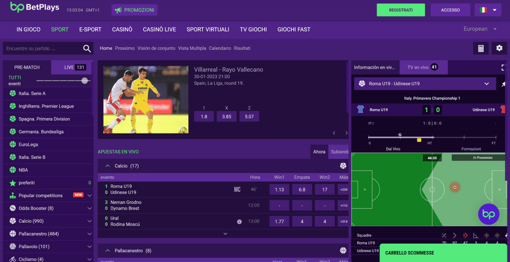 Homepage Betplays Scommesse