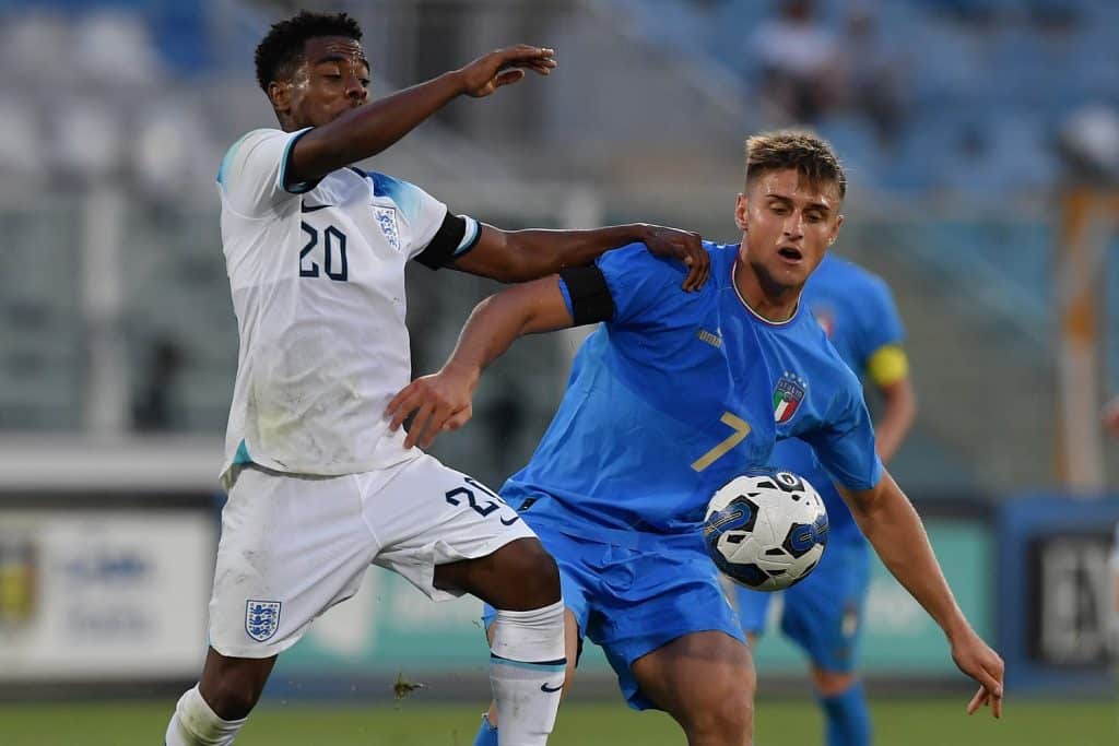 Colombo e Gomes durante Italia-Inghilterra U21
