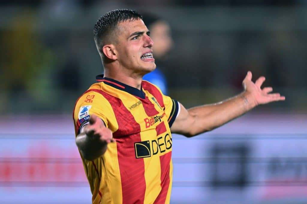 Esultanza gol Krstovic, Lecce