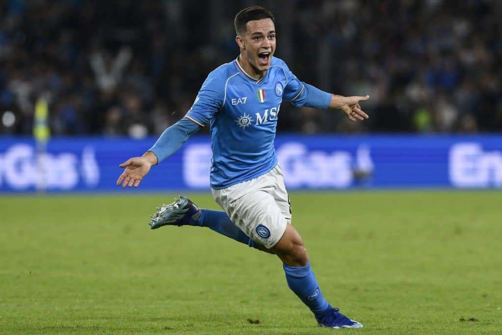 Esultanza gol Raspadori, Napoli-Milan