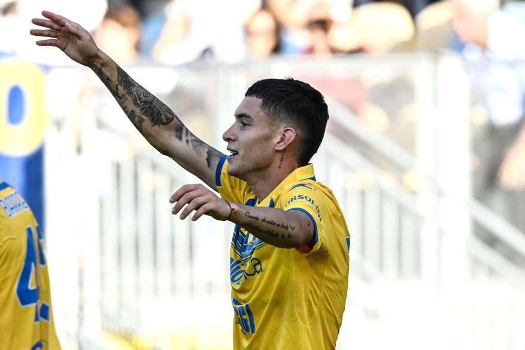 Esultanza gol Soulé, Frosinone