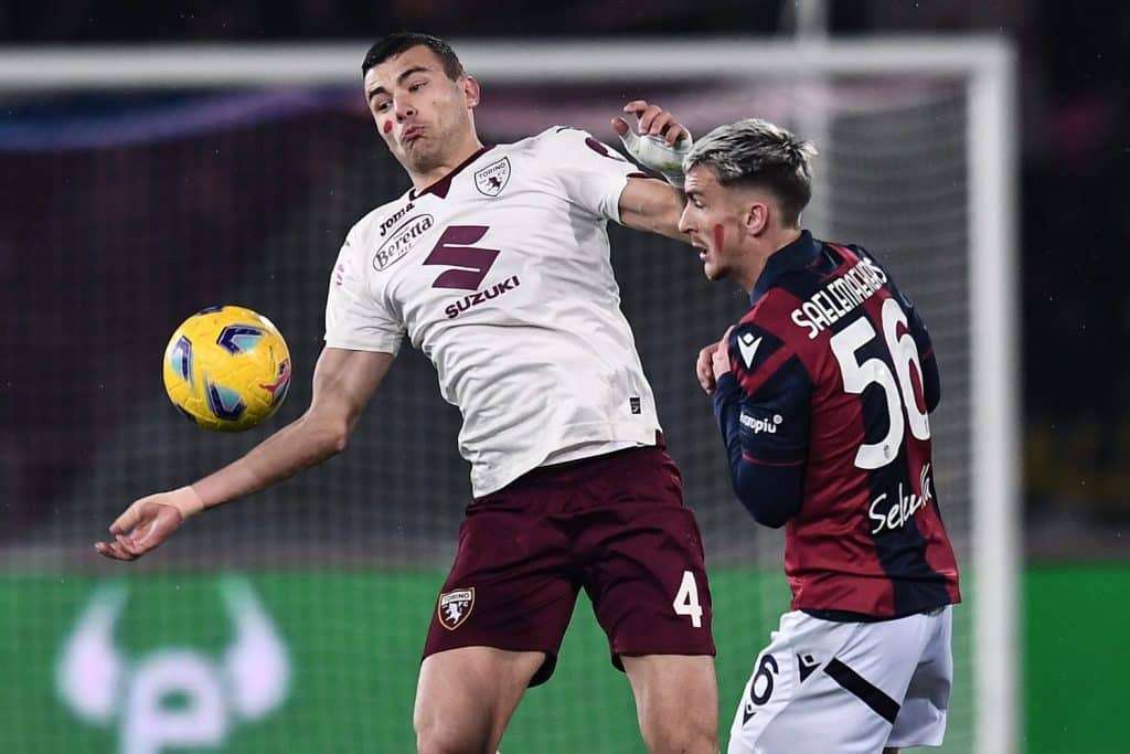 Buongiorno e Saleamekers durante Bologna-Torino