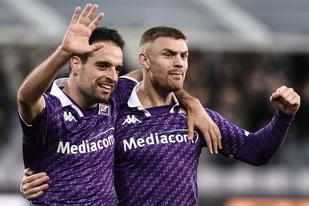 Esultanza gol Bonaventura, Fiorentina-Salernitana