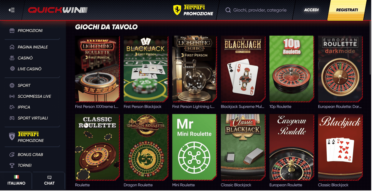 Recensione QuickWin Casinò: Bonus benvenuto e giri gratis