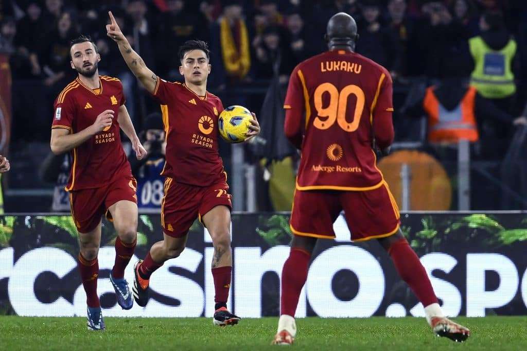 Esultanza gol Dybala, Roma-Atalanta
