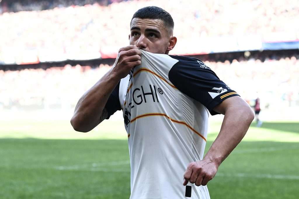 Esultanza gol Krstovic, Genoa-Lecce