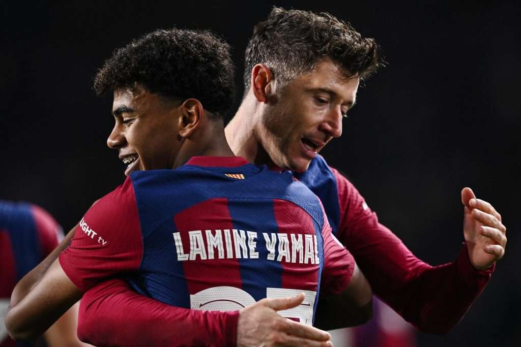 Lewandowski e Yamal, Barcellona