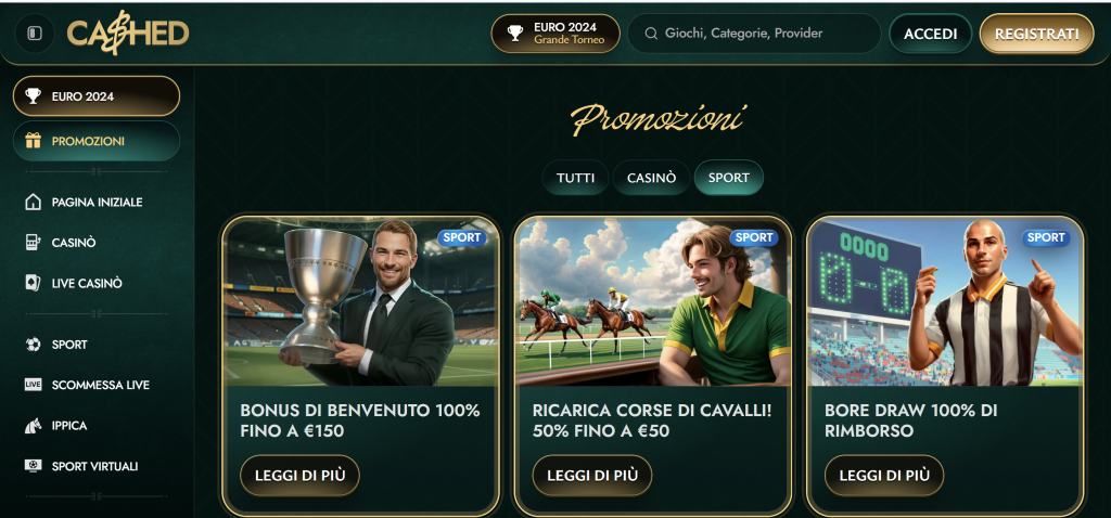 Cashed scommesse