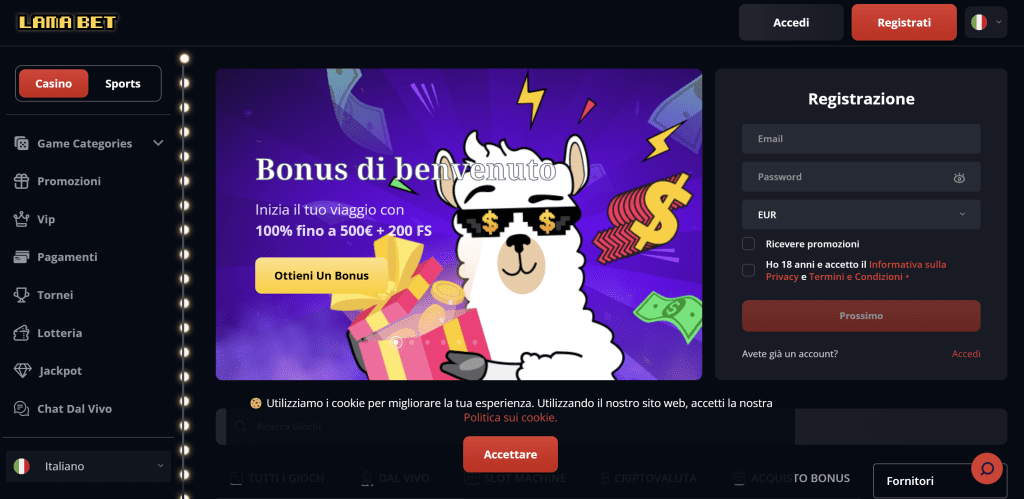 Lamabet Casino non AAMS