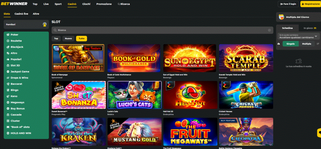 Betwinner Italia | Casino e giochi betwinner Italia