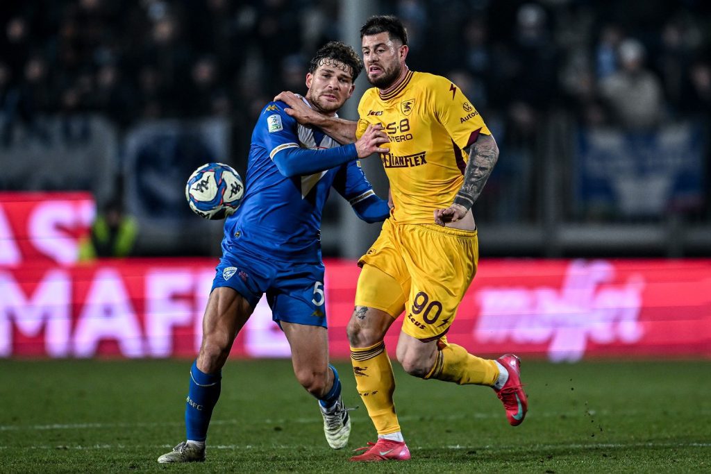 Calvani e Cerri durante Brescia-Salernitana