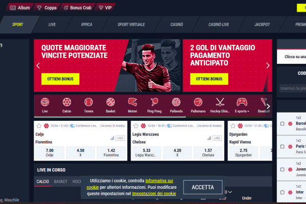 Rabona Bookmaker Non Aams con Bonus fino a 500 €