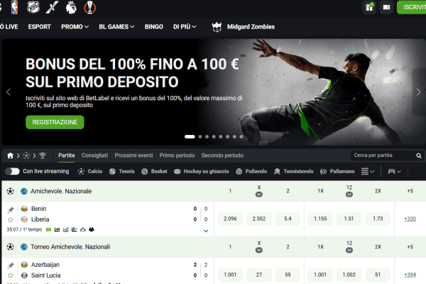 BetLabel, il Bookmaker non AAMS: recensione, bonus e scommesse