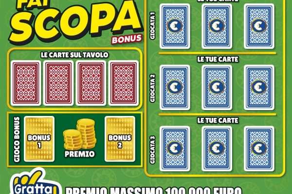 Fai Scopa Bonus Gratta & Vinci: come si gioca e premi