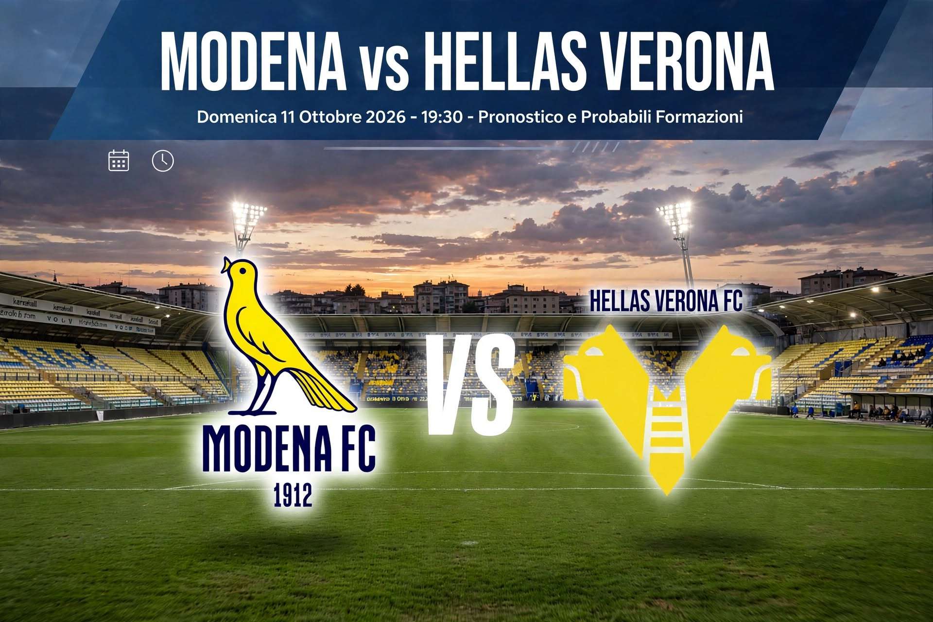 Pronostico Modena-Hellas Verona: quote e probabili formazioni