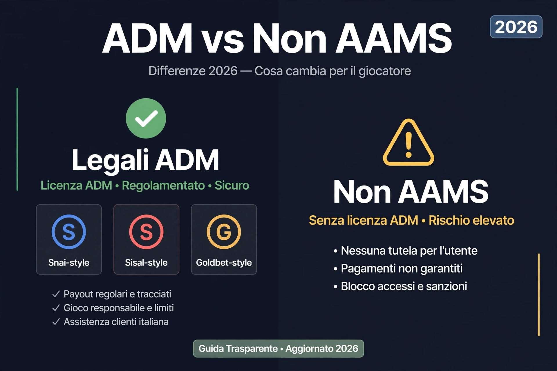 Bookmaker Legali Italia ADM 2026 e Alternative non AAMS